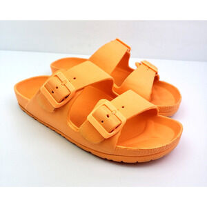 Unbranded Womens Size EU 40 US 9 Black Slip On Footbed Comfort Slide Sandals